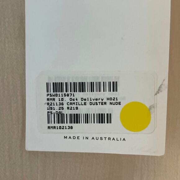 Rumer the Label Revolve Camille Long Sleeve Duster Kimono size S in Nude - Picture 6 of 6